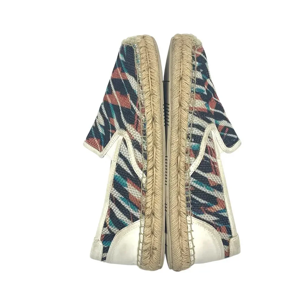 Dolce Vita Striped Woven Espadrille Flats Women's Sz 7 Multicolor Slip On Canvas